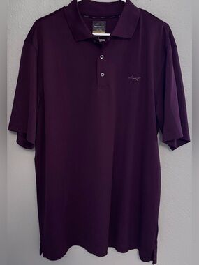 Greg Norman Collection Men's Golf Polo in Plum